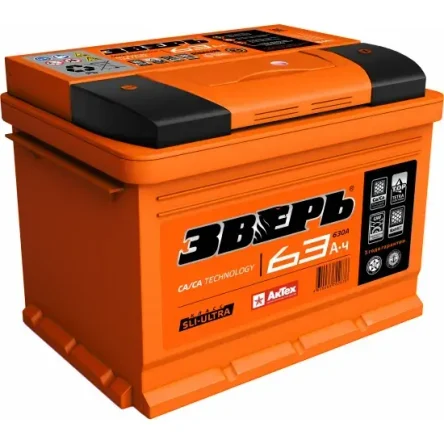 Аккумулятор ЗВЕРЬ ZVK 63-3-R 63Ач 630А