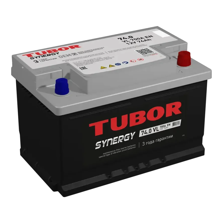 TUBOR SYNERGY 6СТ-74.0 VL (низкая)
