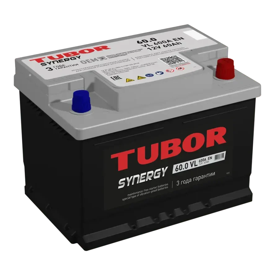 TUBOR SYNERGY 6СТ-60.0 VL (низкая)
